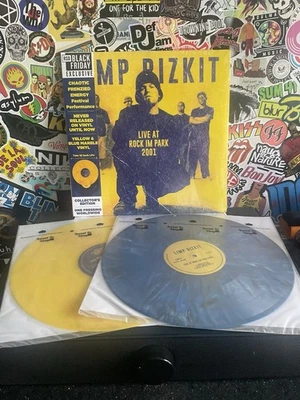 LIMP BIZKIT Live At Rock IM Park 2001 2LP VG++ YELLOW/BLUE MARBLE VINYL W/OBI - Image 1 of 2