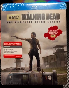 Walking Dead Third Season (Blu-ray, 5-Disc, 2013) Target Jumbo Steelbook NEW - Imagen 1 de 4