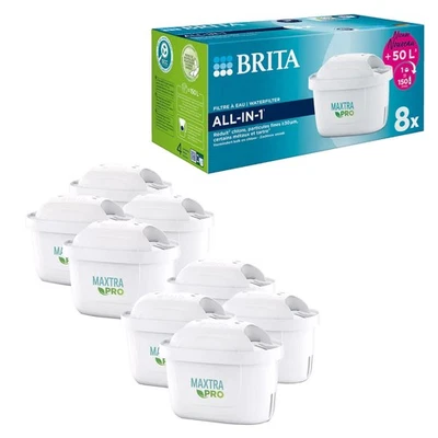 Brita Maxtra Pro Replacement Water Filter Cartridges Reduce Chlorine Lead 8 Pack - Image 1 of 4