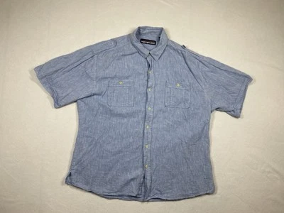 Reyn Spooner Linen Shirt Men’s XL Blue Hawaiian Camp Pacific Cruise Preppy - Image 1 of 4