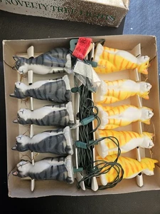 Set Of 10 Novelty Cat String Tree Lights. Weather Resistant. 192" of string, NIB - Picture 1 of 11