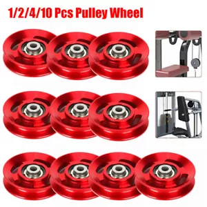 1-10pz 88MM Cuscinetto Universale Puleggia Ruota Cavo Palestra Attrezzatura Fitness Alluminio - Foto 1 di 16
