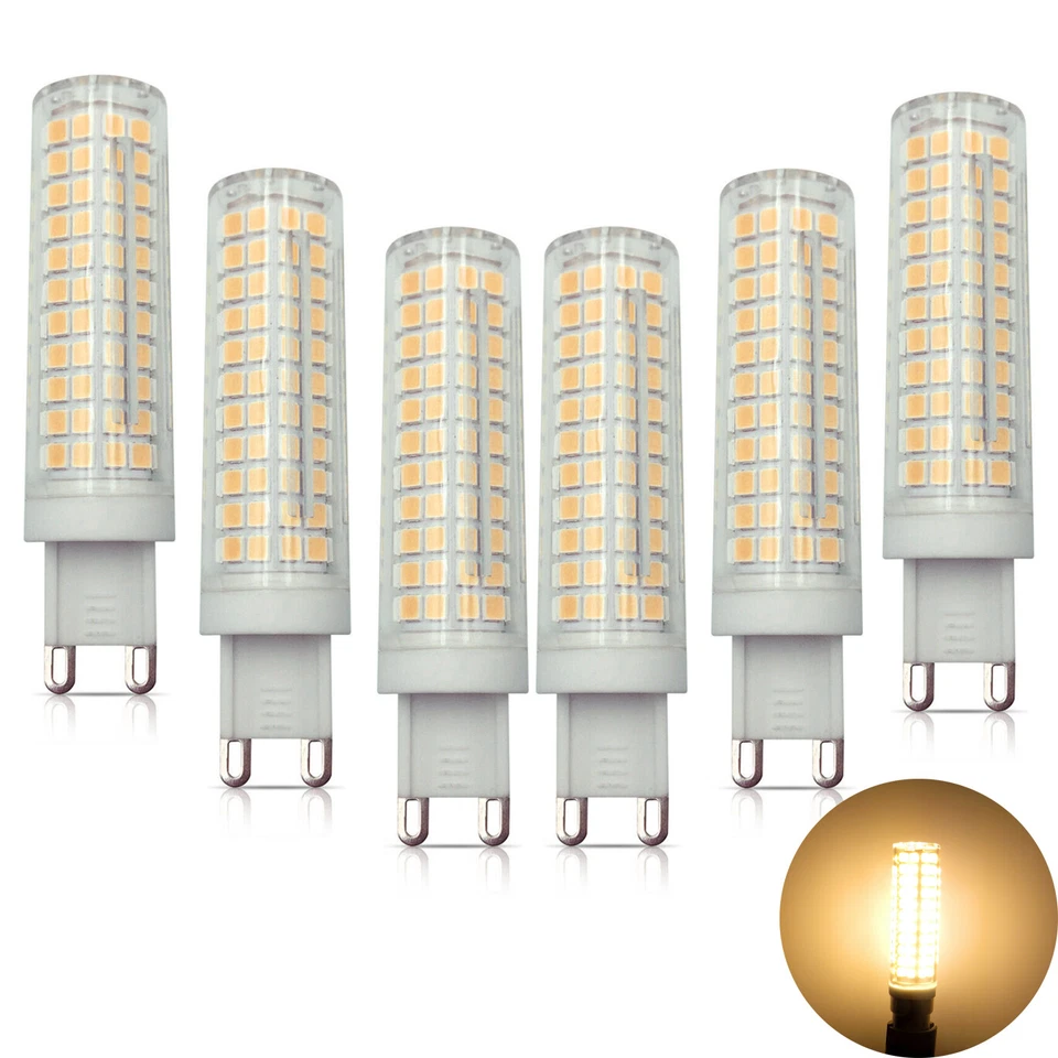 6PCS G9 136-2835 Warm white SMD LED Bulb Chandelier Lamp Ceramics Capsule Light - Image 1 of 4