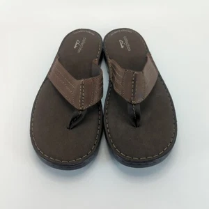 Clarks Herren Malone Bay Leder Slipper Flach Riemen Sandalen Schuhe 26146407 Neu - Bild 1 von 6