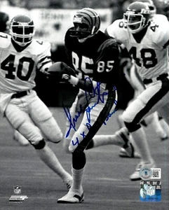 Archivo fotográfico firmado por Isaac Curtis de los Cincinnati Bengals 8x10 foto Beckett certificado de autenticidad - Imagen 1 de 1