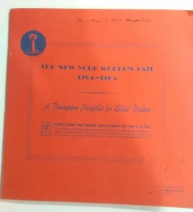 (Pgasteelers1)New York Worlds' Fair 1964-65 Descriptive Pamphlet Blind Visitors - Picture 1 of 5