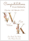 Personalised Wedding/Engagement card Large + verse - Marriage. Civil Partnership