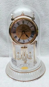 Linden 9” Anniversary Clock--Swarovski Crystal Sphere Pendulums Germany - Picture 1 of 9