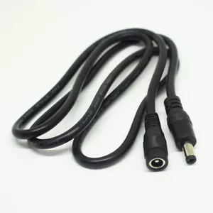 Cable adaptador de extensión de alimentación de CC 5,5x2,1 mm macho a hembra 4 piezas 1M\3,3 pies 18 AWG - Imagen 1 de 4