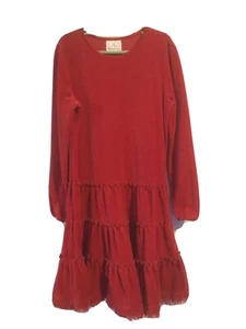Hanna Andersson Red Velvet Skater Dress  Holiday 140 10 - Picture 1 of 5