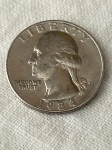 1984 P WASHINGTON QUARTER FILLED IN MINT MARK ERROR + Multiple Letter Errors - Picture 1 of 2