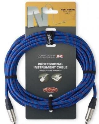 Cable amplificador guitarra cubierto de tela Neutrik Tweed azul 25' Stagg # NGC7,6VTR BL Foto 1 de 2