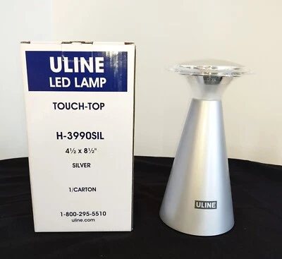 Uline Escritorio Inalámbrico Táctil H-3990SIL 12 LED Lámpara Luz Linterna Camping Plateado Foto 1 de 4