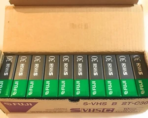 FUJI Super VHS_C cassette tape st-c-30. BOX of 10. New & Factory Sealed Tapes. - Picture 1 of 3
