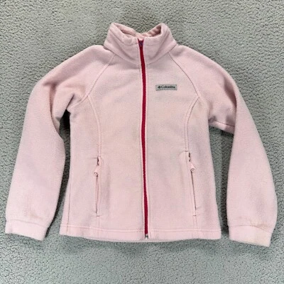 Columbia Girls  Fleece Jacket Pink Full-Zip Casual Fall - Image 1 of 4