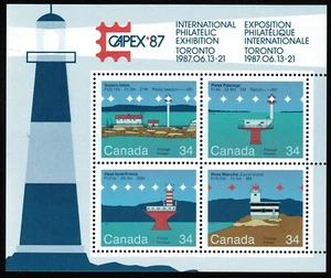 Canada sc#1066b Canadian Lighthouses - 2, Capex '87 Souvenir-Sheet, Mint-NH - Picture 1 of 2
