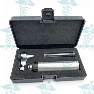 Compact Fiber Optic Otoscope with 10 Tips & Metal Body Surgical Instruments - Picture 1 of 3