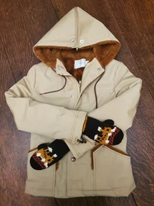 Vintage Kids Coat And Mittens L7 - Picture 1 of 11