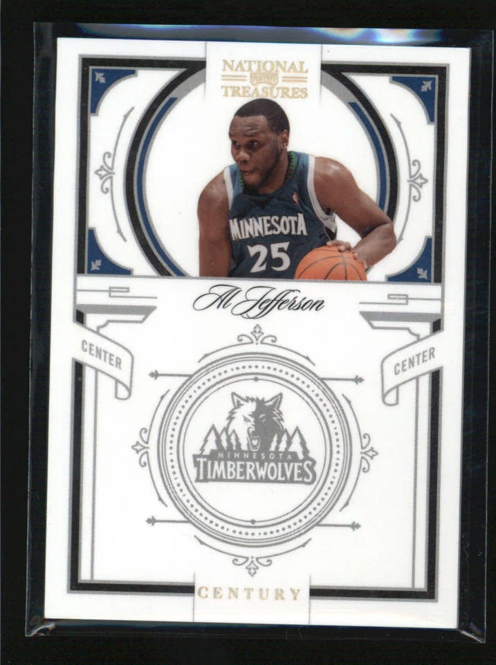 AL JEFFERSON 2009/10 NATIONAL TREASURES #33 GOLD PARALLEL #4/5 AG1752 - image 1 of 1