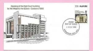 AUSTRALIA 1980 FDC #141 - HIGH COURT BUILDING, CANBERRA - Fdi TOWNSVILLE, QLD - Picture 1 of 2