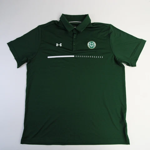 Colorado State Rams Under Armour HeatGear Polo Men's Green Used Cover