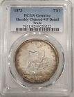 First Year 1873 Trade Silver Dollar Pcgs Vf Details Cleaned - Low 396k Mintage