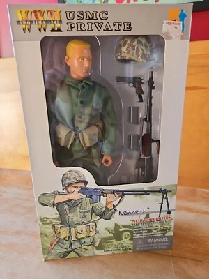 Figura de acción Dragon Models WWII Iwo Jima 1945 USMC Private Kenneth 12" nueva en caja Foto 1 de 3