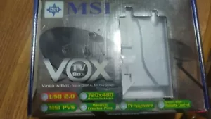 MSI VOX USB 2.0 TV Box MSI PVS 720X480 VOX602-8609-070 TV Tuner Windvd - Picture 1 of 8