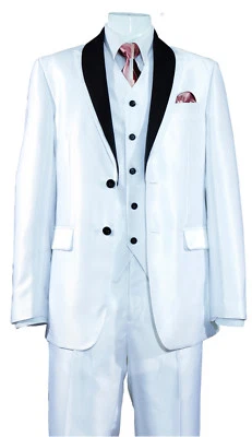 Elegante conjunto de traje para hombre chaqueta, pantalones y chaleco. Chaqueta piel de tiburón 32,5" 5702v5 Foto 1 de 4