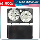 Cooling Fan and AC Condenser Assembly For 2011 2012 2013-2015 Toyota Sienna