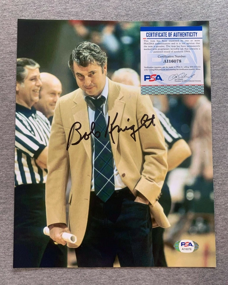 FOTO RETRATO 8x10 autógrafo de Bob Knight Indiana Hoosiers PSA/ADN AI16078 Foto 1 de 1