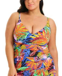 Camiseta Tankini Bleu by Rod Beattie Multicolor Noche Safari Cuello Redondo 18W - Imagen 1 de 2