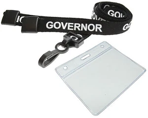 Best Price Black Governor Neck Lanyard & ID Pocket Pouch FREE DELIVERY - Picture 1 of 6