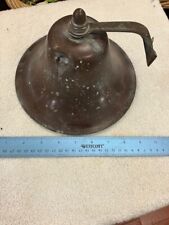 VINTAGE/ANTIQUE BRASS SHIPS BELL with BULLET STRIKE - WW2?