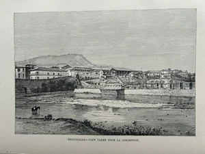 1891 View Of Tegucigalpa, Honduras Original Antique Print - Picture 1 of 1