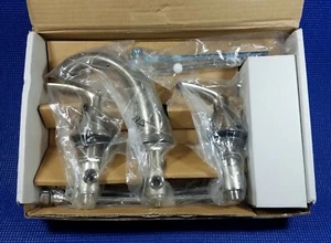 American Patriot Satin Nickel Widespread Lavatory Vanity Faucet - Picture 1 of 3