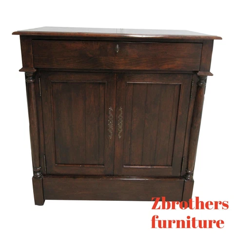 Custom Bausman Company British Colonial Distressed Tv Entertainment Cabinet Pine Cover