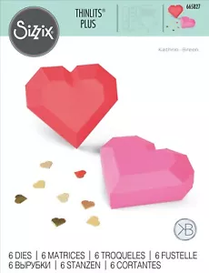 Sizzix Geo Heart Box Thinlits Plus 6pc set #665827 Retail $57.99 by Kath Green - Picture 1 of 5