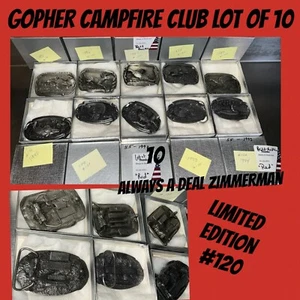 Gopher Campfire Club Conservation 1986 LOT 10 #120 collectors pewter belt buckle - Bild 1 von 12