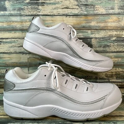 Easy Spirit Walking Sneaker Womens 10 White Leather Athletic Casual Tennis Shoes - Image 1 of 4