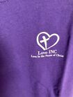 Love Inc Love In The Name Of Christ Gildan Ultra Blend Small Purple T-Sirt