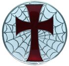 Spiderweb with Red Cross Belt Buckle with Belt, Gothic, Punk, American Buckle Co
