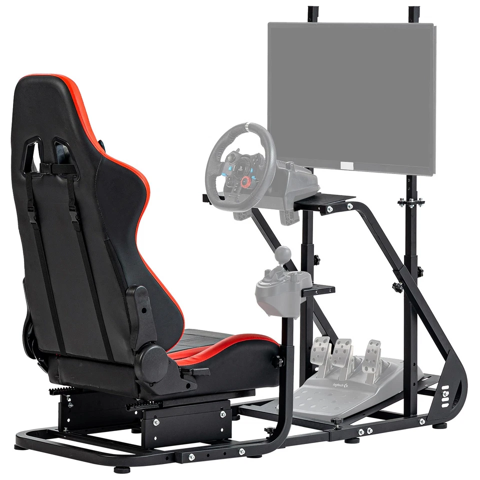 Hottoby Racing Sim Cockpit Stand Fit Logitech Fanatec G923 G29 Xbox Thrustmaster Foto 1 de 1