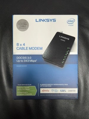 Broadband internet modem - Linksys DOCSIS 3.0 CM3008 Cable Modem  - Image 1 of 4