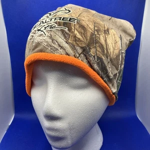 REALTREE XTRA Mens Camouflage Orange Reversible Beanie Hat OSFM - Picture 1 of 3