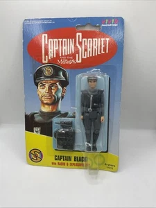Captain Black Action Figure Captain Scarlet & Mysterons Vivid anni '90 nuovo (E) - Foto 1 di 14