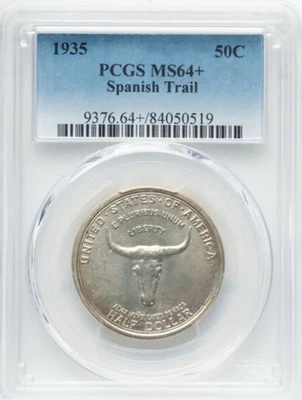 1935-Spanish Trail Classic Commemorative Silver Half Dollar-50c-PCGS MS64+ - Image 1 of 2