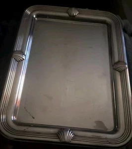 Vintage Towle Silverplate Rectangular Serve Tray SeaShell Pattern Platter 13x10 - Picture 1 of 6