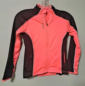 Girls' Reebok Size S, Athletic Full Zip Jacket, Black & Pink - Picture 1 of 9