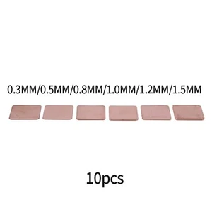 10x 20 * 20mm Copper Sheet Shim Piece Heat Sink Thermal Pad For GPU CPU Lapt Hot - Afbeelding 1 van 20